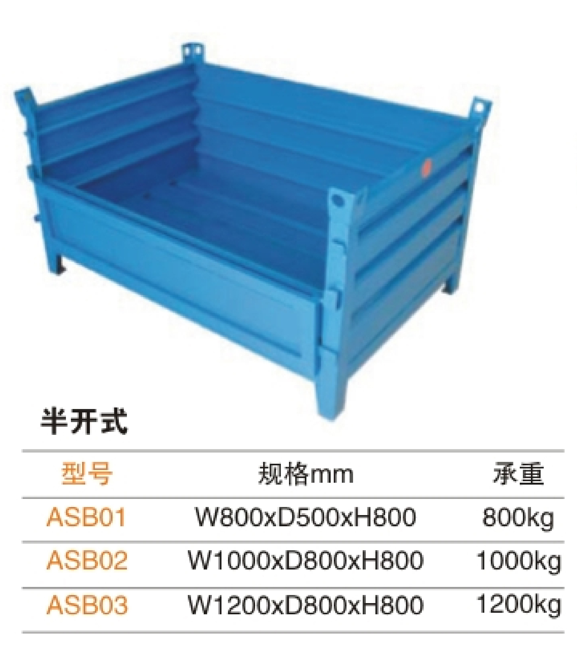 半开式 金属板箱